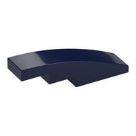 Brick Curved 4 × 1 No Studs [Stud Holder with Asymmetric Ridges] Dark Blue