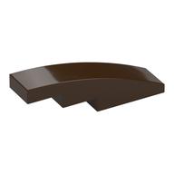 Brick Curved 4 × 1 No Studs [Stud Holder with Asymmetric Ridges] Dunkelbraun