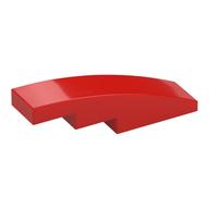 Brick Curved 4 × 1 No Studs [Stud Holder with Asymmetric Ridges] Rot