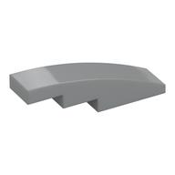 Brick Curved 4 × 1 No Studs [Stud Holder with Asymmetric Ridges] Light Bluish Gray