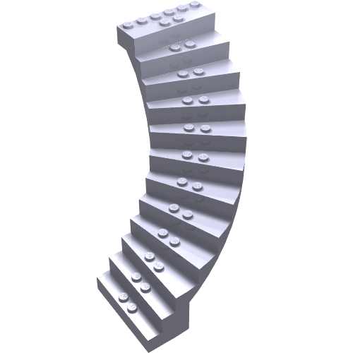 Stairs 13 × 13 × 12 Curved Open Light Violet