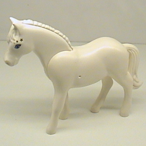 Belville, Animal, Horse with Blue Eyes and Gold Stars Print White