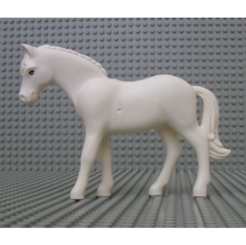 Belville, Animal, Horse, with White and Dark Orange Irises Print White