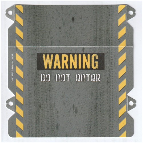 Ramp Cover, with Yellow Stripes and 'WARNING DO NOT ENTER' Print [Keine Farbe/Beliebige Farbe]