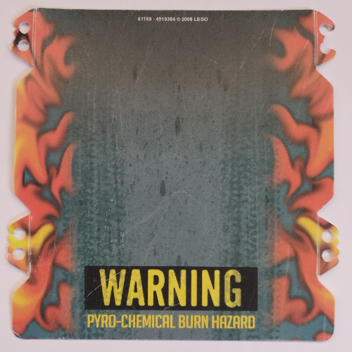 Ramp Cover, with Flames and 'WARNING PYRO-CHEMICAL BURN HAZARD' Print [No Color/Any Color]