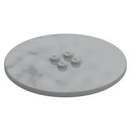 Plate Special Round 8 × 8 with 2 × 2 Center Studs with Groove Light Bluish Gray