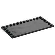 Plate Special 6 × 12 with Studs on 3 Edges Schwarz