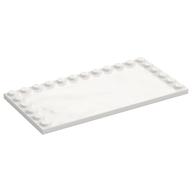 Plate Special 6 × 12 with Studs on 3 Edges White