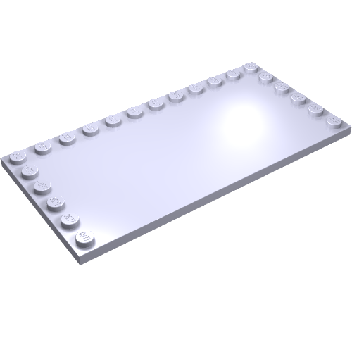 Plate Special 6 × 12 with Studs on 3 Edges Light Violet