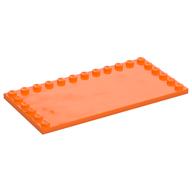 Plate Special 6 × 12 with Studs on 3 Edges Orange