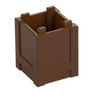 Container Box 2 × 2 × 2 - Top Opening Reddish Brown