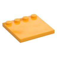 Plate Special 4 × 4 with Studs on One Edge [Plain] Leuchtendes Hellorange