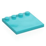 Plate Special 4 × 4 with Studs on One Edge [Plain] Medium Azure