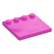 Plate Special 4 × 4 with Studs on One Edge [Plain] Dunkelrosa