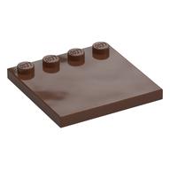 Plate Special 4 × 4 with Studs on One Edge [Plain] Brown