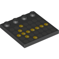 Plate Special 4 × 4, Studs on One Edge with Left Arrow Matrix Sign Print in Schwarz