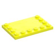 Plate Special 4 × 6 with Studs on 3 Edges Vibrant Yellow