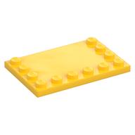 Plate Special 4 × 6 with Studs on 3 Edges Gelb