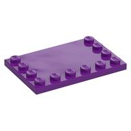Plate Special 4 × 6 with Studs on 3 Edges Lila