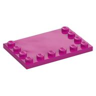 Plate Special 4 × 6 with Studs on 3 Edges Magenta