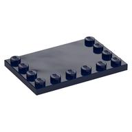 Plate Special 4 × 6 with Studs on 3 Edges Dark Blue