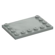 Plate Special 4 × 6 with Studs on 3 Edges Hellgrau