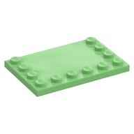 Plate Special 4 × 6 with Studs on 3 Edges Medium Green
