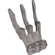 Large Figure Weapon, Claw, Triple, Small with Axle Hole Pearl Light Gray