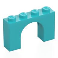 Brick Arch 1 × 4 × 2 Medium Azure