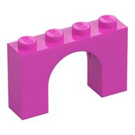 Brick Arch 1 × 4 × 2 Dark Pink