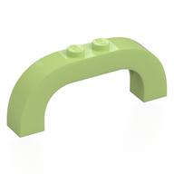 Stein Bogen 1 × 6 × 2 gebogen oben Gelbgrün