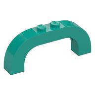 Stein Bogen 1 × 6 × 2 gebogen oben Dunkeltürkis