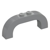 Stein Bogen 1 × 6 × 2 gebogen oben Hellblaugrau