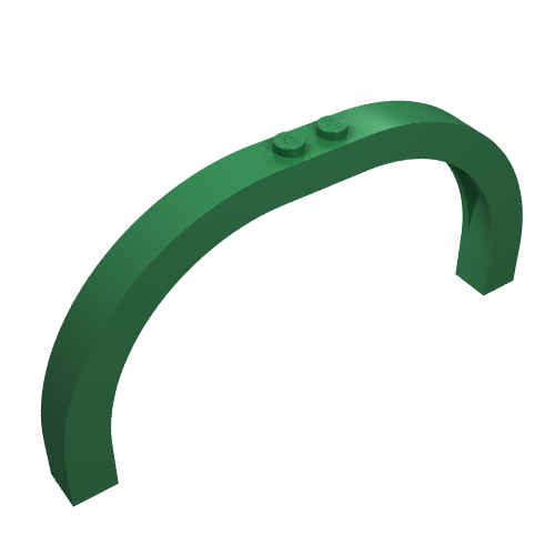 Brick Arch 1 × 12 × 5 Curved Top Green