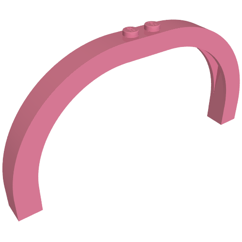 Brick Arch 1 × 12 × 5 Curved Top Medium Dark Pink