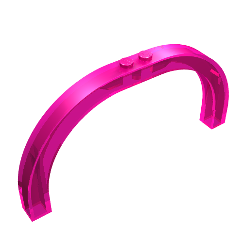 Brick Arch 1 × 12 × 5 Curved Top Trans-Dark Pink