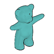 Belville / Scala, Animal, Teddy Bear - Arms Up Light Turquoise