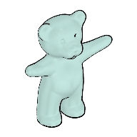 Belville / Scala, Animal, Teddy Bear - Arms Up Aqua
