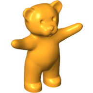 Belville / Scala, Animal, Teddy Bear - Arms Up Bright Light Orange