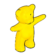 Belville / Scala, Animal, Teddy Bear - Arms Up Mittelorange