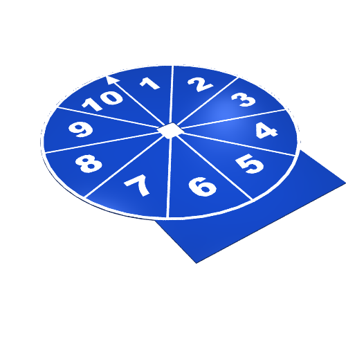 Dial with Numbers Print Lime
