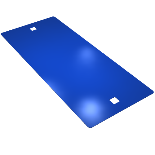 Sheet, Rectangle 26 × 12 with 2 Square Holes Limette