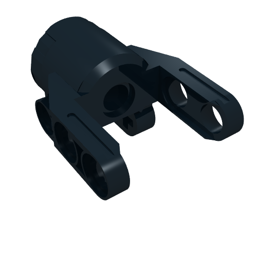 Technic Axle and Pin Connector Block 4 × 3 × 2 1/2 [Linear Actuator Holder] Black