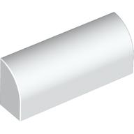 Brick Curved 1 × 4 × 1 1/3 No Studs, Lowered Inside Support White