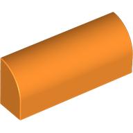 Brick Curved 1 × 4 × 1 1/3 No Studs, Lowered Inside Support Orange