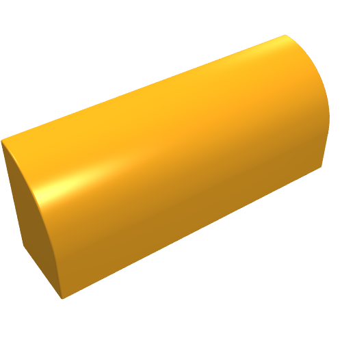 Brick Curved 1 × 4 × 1 1/3 No Studs, Lowered Inside Support Medium Orange