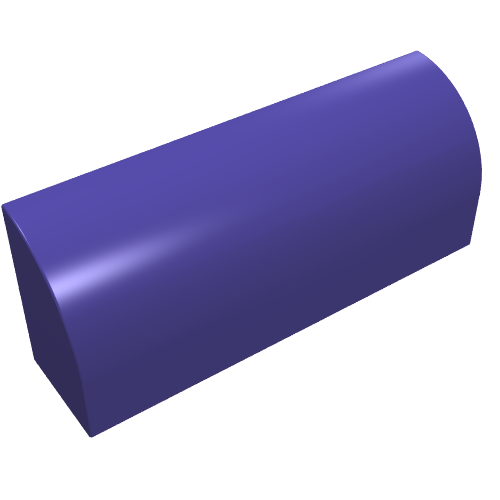 Brick Curved 1 × 4 × 1 1/3 No Studs, Lowered Inside Support Dunkellila