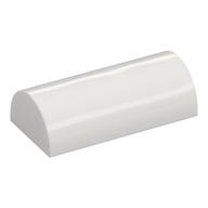 Brick Curved 2 × 4 Double, No Studs, without Groove White