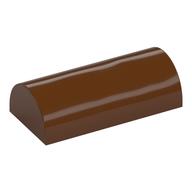 Brick Curved 2 × 4 Double, No Studs, without Groove Reddish Brown