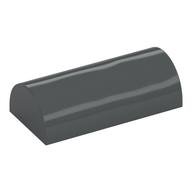 Brick Curved 2 × 4 Double, No Studs, without Groove Dark Bluish Gray